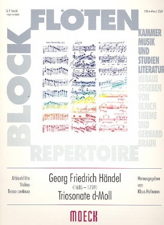 Triosonate d-Moll fr Altblockflte, Violine und Bc Partitur und Stimmen
