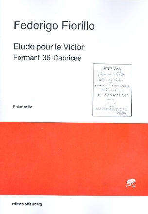 Etude pour le Violon Formant 36 Caprices Faksimile