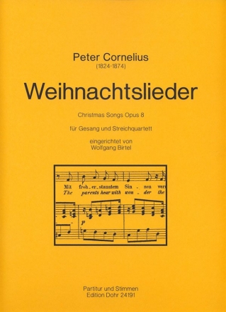 Weihnachtslieder op.8 fr Streichquartett Partitur und Stimmen