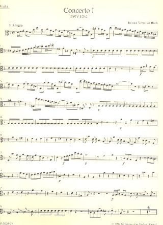 Konzert d-Moll Nr.1 BWV1052 fr Cembalo und Streicher Viola