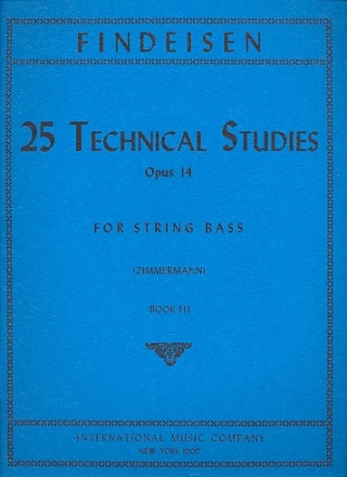 25 technical Studies op.14 vol.3 (nos.15-20 ) for string bass