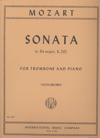 Sonate B-Dur KV292 fr Posaune und Klavier