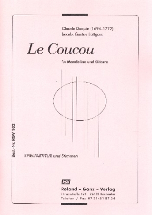 Le Coucou fr Mandoline und Gitarre Partitur und Stimmen