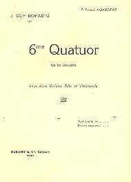 Quatuor fa majeur no.6 pour quatuor  cordes partition miniature