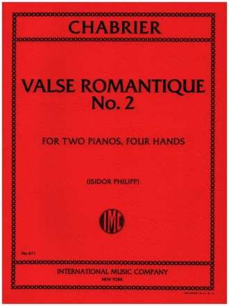 Valse romantique no.2 for 2 pianos parts