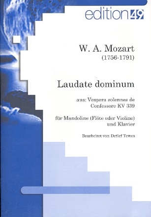 Laudate Dominum KV339 fr Mandoline (Flte, Violine) und Klavier