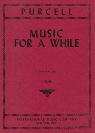 IMC1930   Purcell, Music for a while for high voice and piano