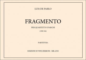 Fragmento per quartetto d'achi partitura