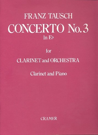 Concerto E flat major No.3 for clarinet and orchestra for clarinet and piano