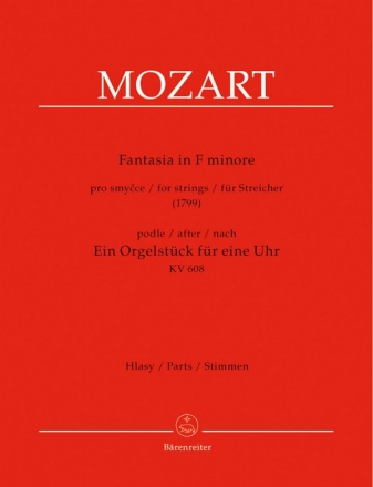Fantasie f-Moll KV608 fr 5 Streicher (Streichorchester) Stimmen (1-1-1-1-1)