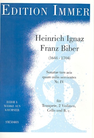 Sonate Nr.4 fr Trompete, 2 Violinen und Bc. Partitur und Stimmen