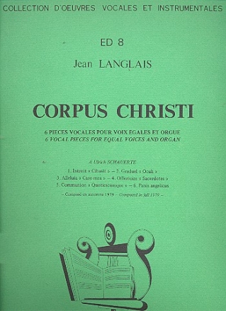 Corpus Christi pour choeur de femmes et orgue