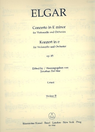 Konzert e-Moll op.85 fr Violoncello und Orchester Violine 2
