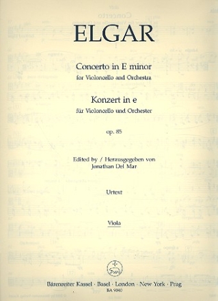 Konzert e-Moll op.85 fr Violoncello und Orchester Viola
