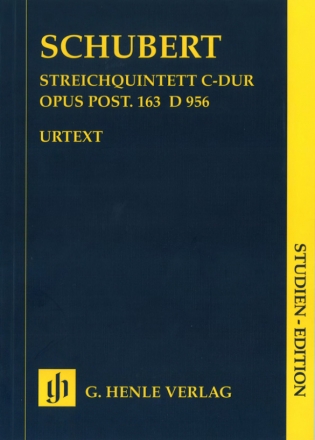 Quintett C-Dur op.post.163 D956 fr 2 Violinen, Viola und 2 Violoncelli Studienpartitur