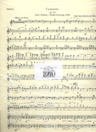 Konzert e-Moll op.64 fr Violine und Orchester Harmonie