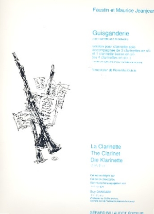Guisganderie pour clarinette et orchestre pour 5 clarinettes partition et parties