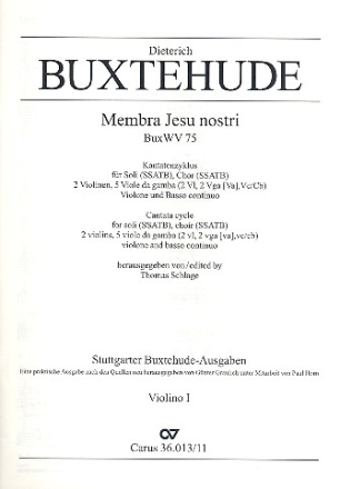 Membra Jesu nostri BuxWV75 fr Soli, Chor und Orchester Violine 1
