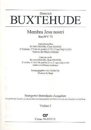 Membra Jesu nostri BuxWV75 fr Soli, Chor und Orchester Violine 1