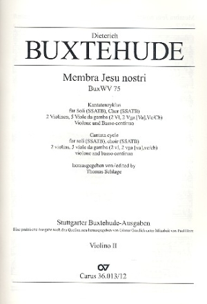 Membra Jesu nostri BuxWV75 fr Soli, Chor und Orchester Violine 2