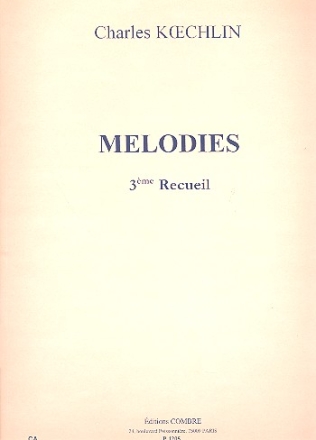 Melodies vol.3 pour chant et piano