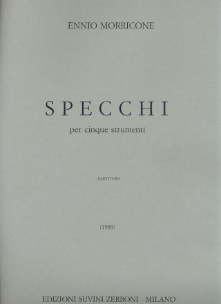 Specchi fr Oboe, Klarinette in C, Fagott, Horn in F und Klavier Partitur