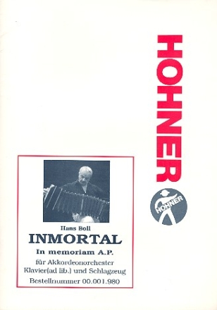 Inmortal - in memoriam A.P fr Akkordeonorchester und Schlagzeug (Klavier ad lib) Partitur