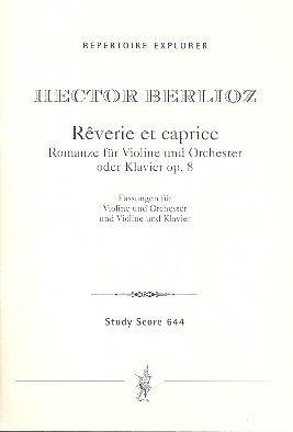 Reverie et caprice op.8 Romanze fr Violine und Orchester Studienpartitur