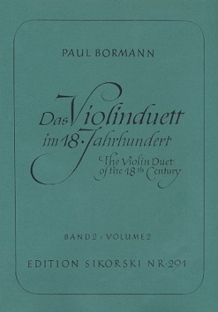 Das Violinduett im 18. Jahrhundert Band 2 