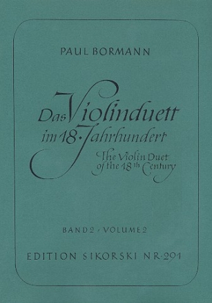 Das Violinduett im 18. Jahrhundert Band 2 