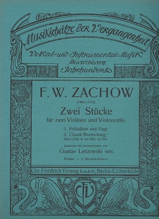 2 Stcke fr 2 Violinen und Violoncello Partitur und Stimmen