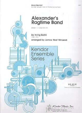 Alexander's Ragtime Band for 2 trumpets, Horn in F, trombone and tuba