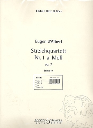 Streichquartett a-Moll Nr.1 op.7 Stimmen