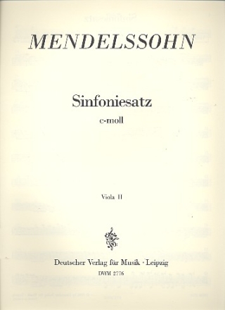 Sinfoniesatz c-Moll fr Orchester Viola 2