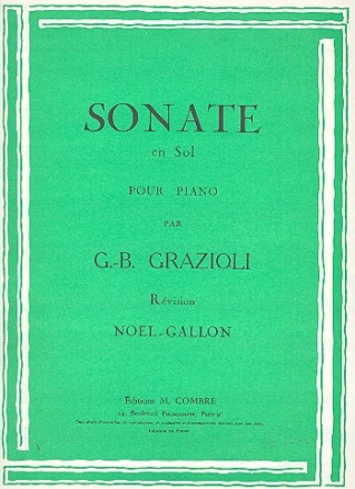 Sonate en sol  pour piano