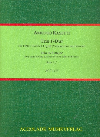 Trio F-Dur op.13,1 fr Flte (Violine), Fagott (Violoncello) und Klavier Partitur und Stimmen