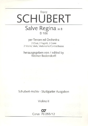 Salve Regina D106 fr Tenor und Orchester Violine 2