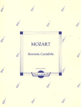 Serenata Cantabile KV285 for viola and piano