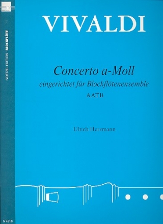 Concerto a-moll RV108  fr Blockfltenensemble (AATB) Partitur+Stimmen