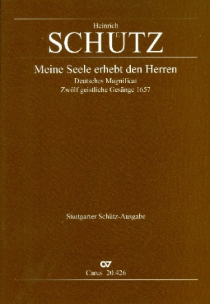 Meine Seele erhebt den Herren op.13,7 SWV426 fr gem Chor (SATB) und Bc Partitur