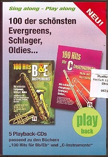 100 Hits fr B, Es und C-Instrumente 5 Playback-CD's Evergreens, Schlager, Oldies