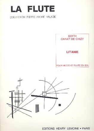 Litanie pour mezzo et flute en sol 2 partitions