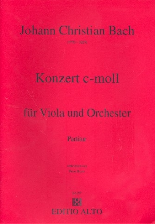 Konzert c-Moll für Viola und Orchester Partitur