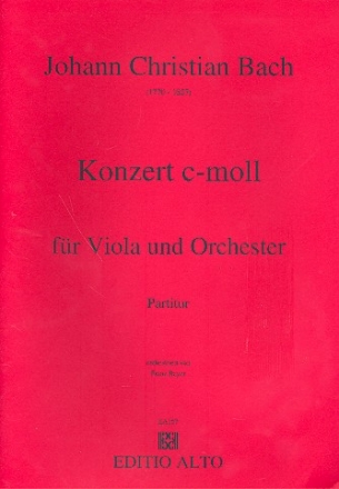 Konzert c-Moll fr Viola und Orchester Partitur