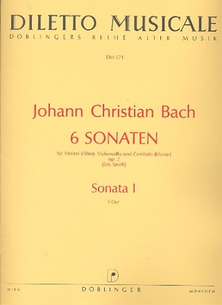 Sonate F-Dur op.2,1 fr Violine, Violoncello und Cmebalo (KLavier 6 Sonaten