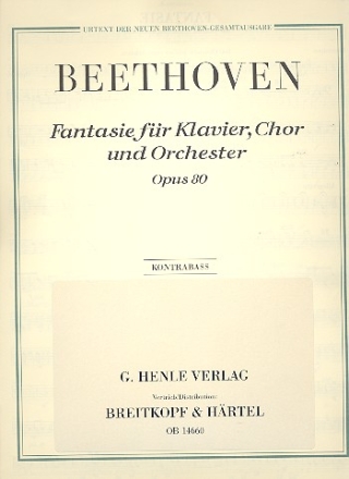 Fantasie c-Moll op.80 fr Klavier, Soli, Chor und Orchester Kontrabass