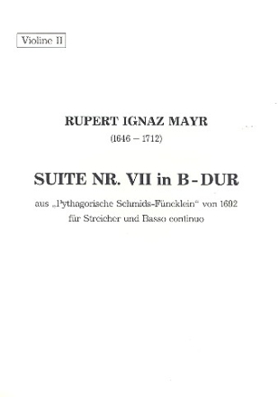 Suite Nr.7 B-Dur fr Streicher und Bc Violine 2
