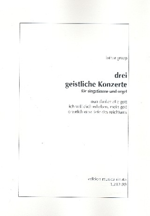 3 geistliche Konzerte fr eine Singstimme und Orgel Partitur