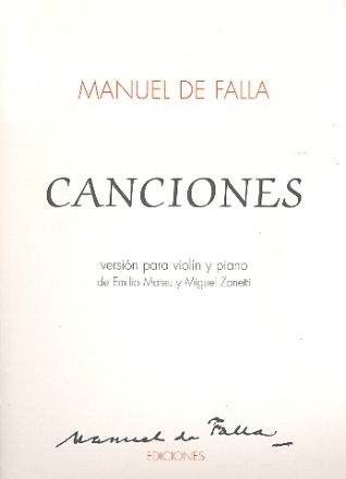 Canciones  para violin y piano