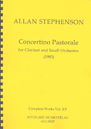 Concertino Pastorale fr Klarinette und kleines Orchester Partitur